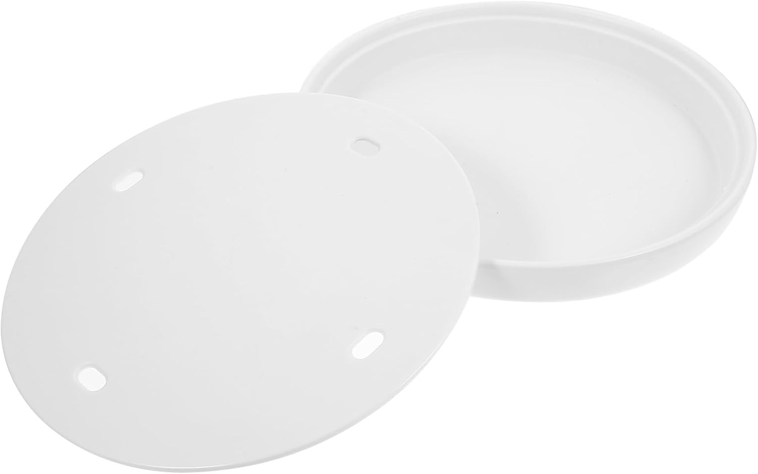 VOSAREA Sushi Serving Plate 8.5 Inch Melamine Food Tray White round Sushi Plate Salmon Serving Tray Decorative Sashimi Dish for Seafood and Vegetable Fresh Keeping miniatura 1