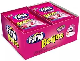 Bala de Gelatina Fini Beijos - Caixa com 12 unidade de 15g