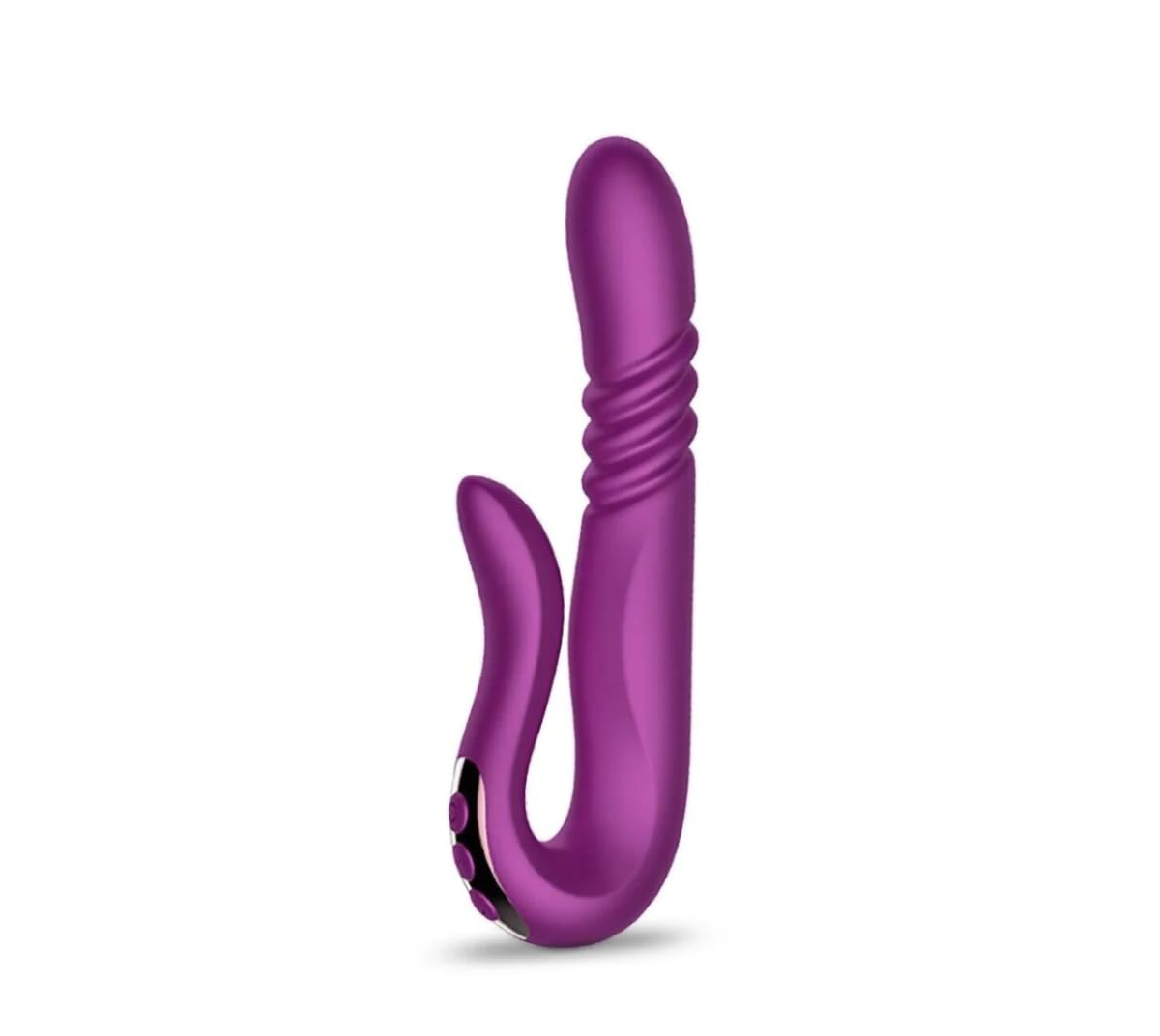 Rechargeable Thrusting Double-Ended G-Spot and Backdoor Vibrator UI32411