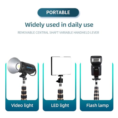 Support de lumière vidéo trépied réglable 252cm pour panneau led studio - 7