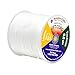 Mandala Crafts 0.8mm White Blind Strings Lift Shade Cord - 109 Yards Braided Nylon Cord for Roman Shades, Curtain String, and Blinds Repair or Replacement