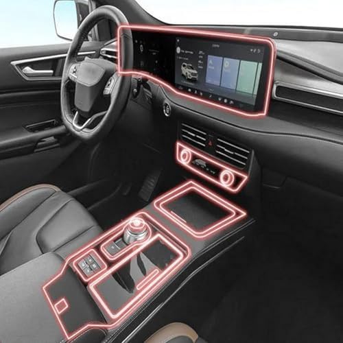 Calcomanía interior Ford Edge película protectora para consola de viajes 2
