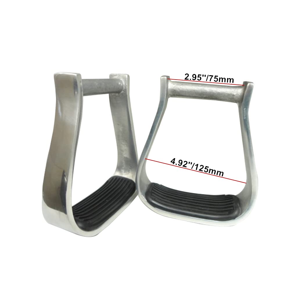 Showman Aluminum Flat Bottom Oxbow Stirrups