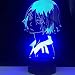 Produktbild GEZHF LED Illusionslicht 3D Acryl LED Nachtlicht Anime KENMA KOZUME Profil LED Anime LAMPE Haikyuu 3D LED Farben Licht Anime Lampe