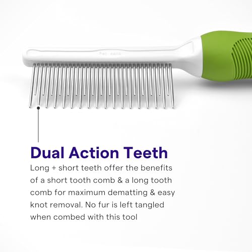 Detangling-Pet-Comb-for-Dogs-Cats-Detangler-Grooming-Tool-with-Long-Short-Stainless-Steel-Metal-Teeth-for-Dematting-Matted-Fur-Combing-Out-Knots-Removing-Tangles-from-Undercoat-Ebook-Guide Detangling Pet Comb for Dogs Cats Detangler Grooming Tool with Long Short Stainless Steel Metal Teeth for Dematting Matted Fur Combing Out Knots Removing Tangles from Undercoat Ebook Guide