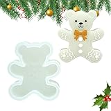 Christmas Silicone Molds for Resin | Form für Bär Biskuits, Form für Schokolade Cupcake Dekorationen Harz Fondant Seife
