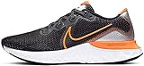 Nike Men's Race Running Shoe, Black Total Orange Particle Gray White, Womens 10