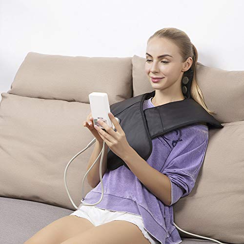 Utk Heating Pad For Neck And Shoulders, Far Infrared Heating Wrap Pad For Neck And Shoulder, Natural Jade Tourmaline 23.5"X21.5'‘ #TOP1