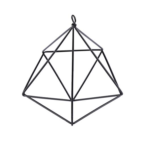 Irregular Triangle Flower Plant Stand, Freestanding Hanging Geometric Planter Stand Pot, Hanging Display Holder Rack Shelf Flower Hanger Moss Fern Plant Decor (Black) #TOP2