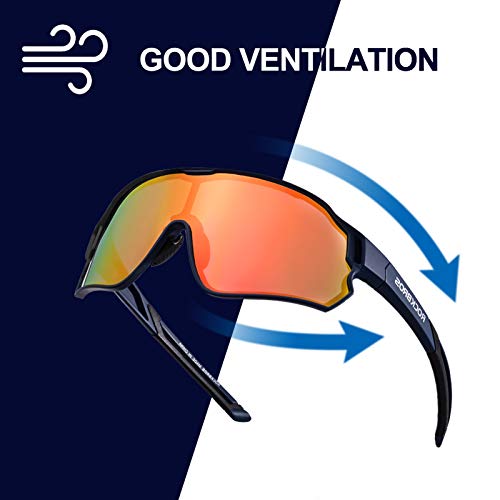 Rockbros Fahrradbrille mit UV-Schutz und polarisierter Linse