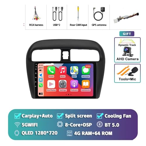 Autoradio 2DIN compatible Mirage 2012-2018 lecteur multimédia Android écran 2K 4G-64G