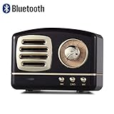 ♪【Altavoz bluetooth retro】 : este altavoz vintage combina la tecnología moderna con la estética clásica retro. Disfrutemos del ambiente retro en la ajetreada vida actual. Con la avanzada tecnología Bluetooth, este altavoz puede conectarse con su equipo inteligente en menos de un segundo.(Proporcionamos un manual en español, comuníquese con nuestro personal de servicio al cliente después de recibir los productos.)