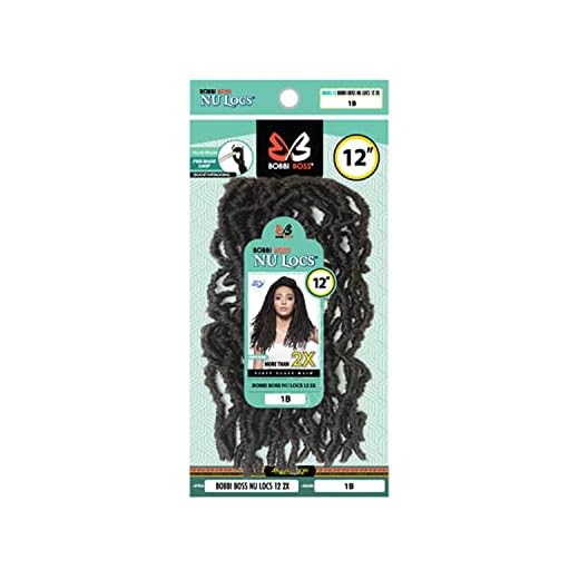 Bobbi Boss Pre-Looped Crochet Braids BNULC12 African Roots Braid Collection 2X Nu Locs 12" (5-Pack, 613)