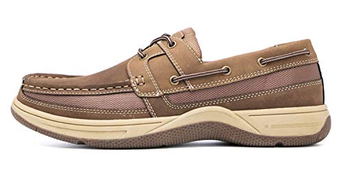 Brown Oak Mens Casual Memory Foam Comfort Slip On Boat Shoes (Brown, 8) #TOP2