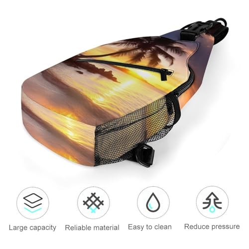 Bolso bandolera Sunrise Tropical Palm Tree para deporte miniatura 5