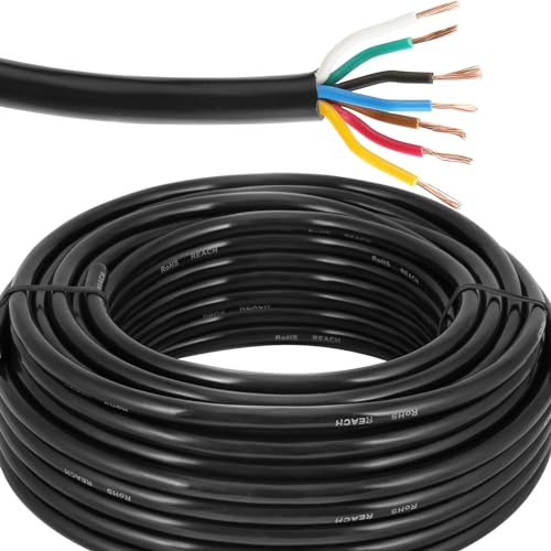 ETUKER Câble 7 Conducteurs 20M Câble Véhicule 7 Fils Câble Electrique Remorque 7x0.5mm² Câble Multiconducteu Rond 7 pôles