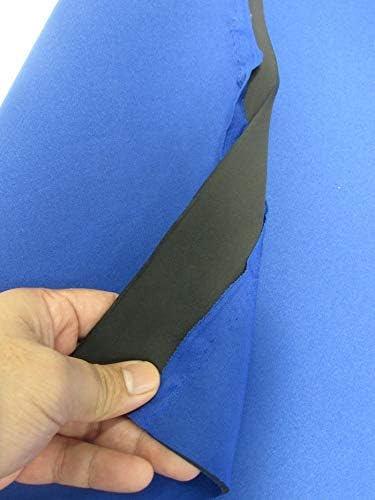 BIGZFABRIC® Neoprene Bonded Sponge Waterproof Wetsuit Fabric Royal Blue 1mm Thick Sold by The Foot and Yard (1 Yard)
