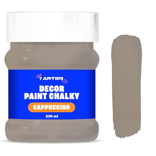 7 Artists Chalk Paint Capuchino 230 ml | Pintura a la Tiza para Muebles | Efecto Vintage | Colores para Decoración