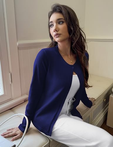 Image of OmicGot Women's Long Sleeve Shrugs Open Front Cropped Cardigan Sweater Bolero Shrugs S-XL