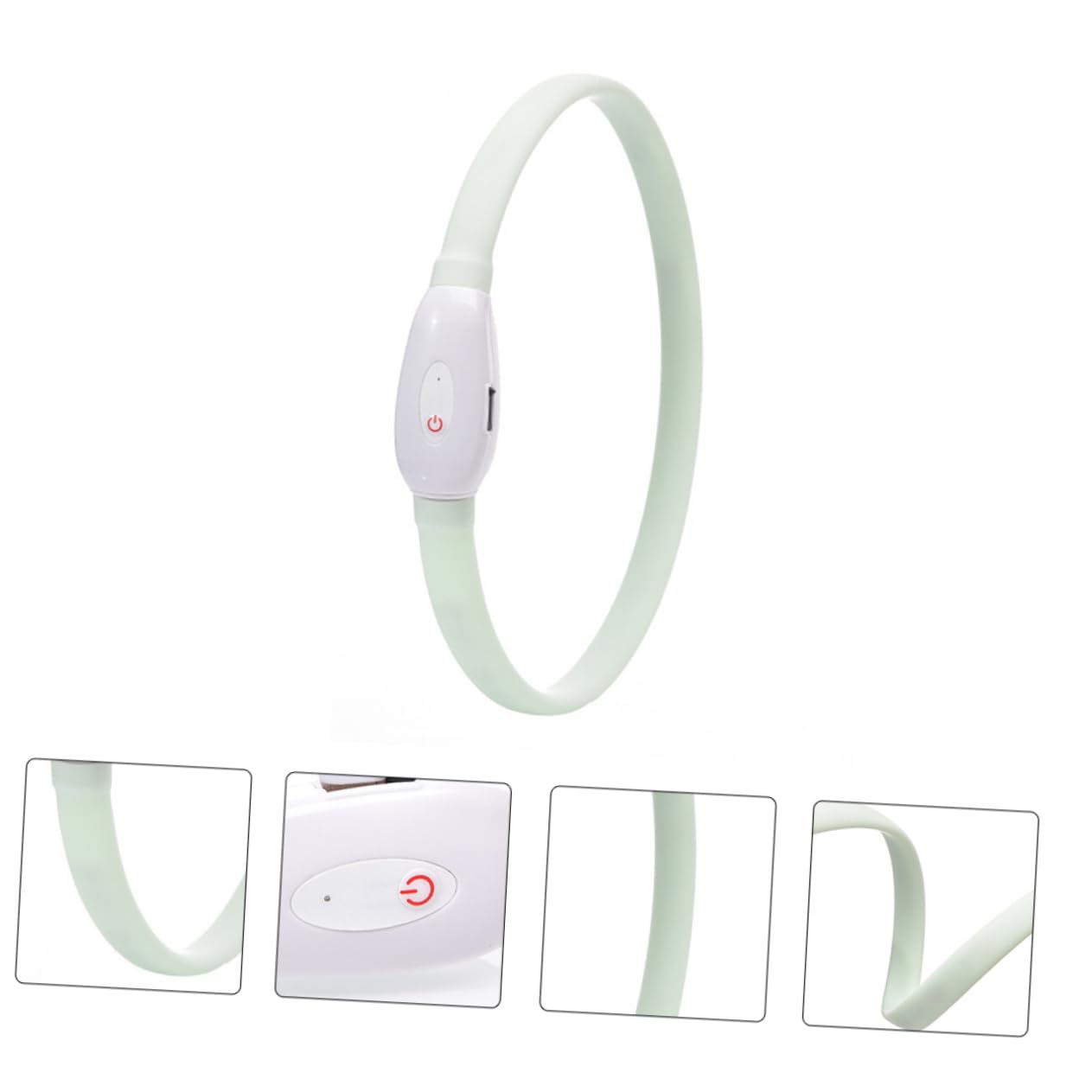 Angoily 3ensembles Collier LED Pet Glowing USB Rechargeable Ajustable pour Chiens avec Modes Lumineux Multiples Et Matériau