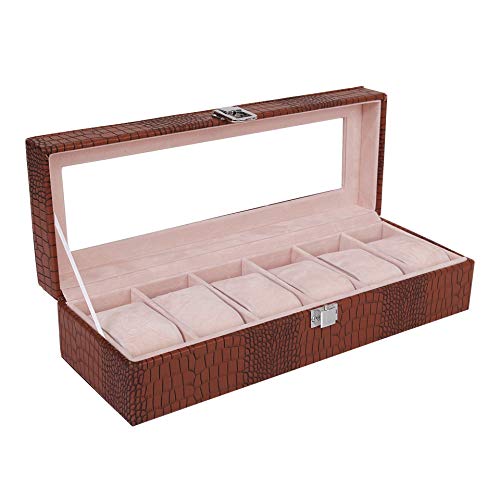 ZXFD Caja de Reloj 12 Caja de exhibición de Joyas Organizador de Reloj (Color : Brown) Cover