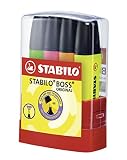 Recargable Marcador fluorescente STABILO BOSS Original - Estuche premium BOSS Parade con 4 colores