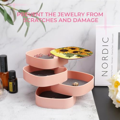 Boîte à bijoux pour collier rotative anti-nœuds et compacte - 7
