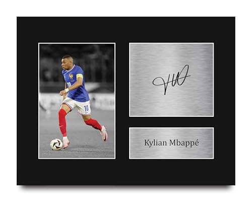 HWC Trading Kylian Mbappe France Gifts Printed Signed Autograph Picture for Fans and Supporters - US Letter Size