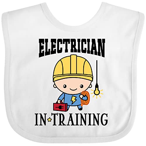 inktastic Future Electrician in Training Baby Bib White 40e47