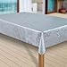 Produktbild laro Wachstuch-Tischdecke Abwaschbar Garten-Tischdecke Wachstischdecke PVC Plastik-Tischdecken Eckig Meterware Wasserabweisend Abwischbar GAE, Muster:Dhalia Silber, Größe:110x140 cm