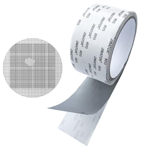 Tikysky Ruban adhésif de réparation pour moustiquaire - Ruban adhésif de réparation pour moustiquaire - Forte adhérence - Kit de réparation pour trous de réparation - 5 cm x 2 m
