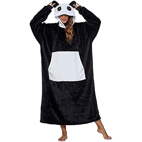 Wearable Blanket Sweatshirt for Men and Women Oversized Hoodie Sweatshirt Blanket Super Soft Warm Comfortable Blanket with Pocket Suitable Hoodie for Adults, Men, Women, Teenagers, black, One Size Cover