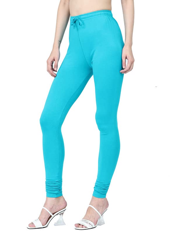 Image of Robinbosky Cotton Churidhar Leggings for Women - Stylish, Stretchable & Flattering Fit for All-Day Comfort