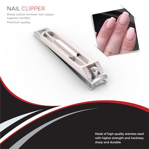 Suvorna Kit profissional de manicure/pedicure (7 peças) Manipro M77, aço polido, 400 ml