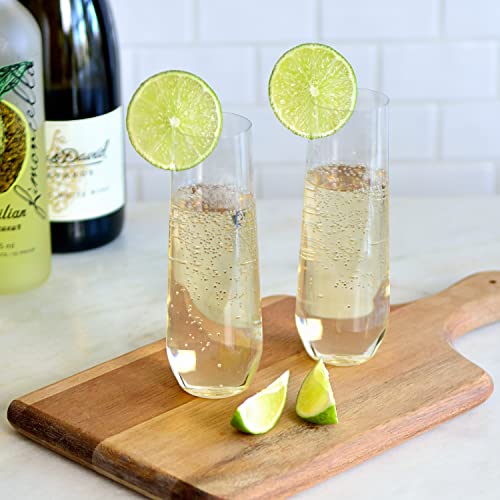 Youngever 15 Pack 275ML Shatterproof Champagne Flute 9 Ounce, Plastic Champagne Flutes, Champagne Glasses - Image 3