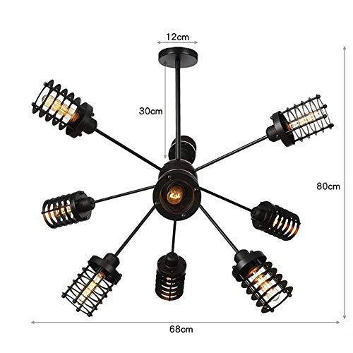 Lampe de table E27 industrielle rétro YRYRYW moléculaire pour salon - 4