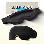 Sleep Eye Mask for Men Women 100% Blackout 3D Sleep Mask for Side Sleeper Eye Sleep Shade Cover with Contoured Padding for Pressure-Free Comfort (Black)