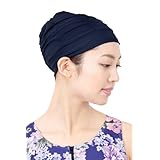 [アラポラッカ] スイムキャップ スイミング キャップ 水泳帽 帽子 大人 ゆったり シャーリング 無地 シンプル : ネイビー