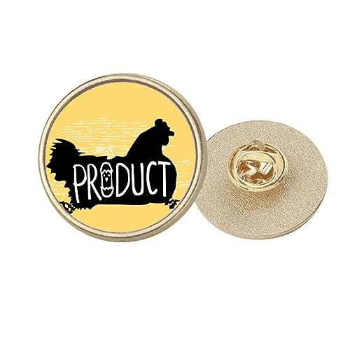 Broche poulet noir : transformez vos tenues ternes avec ce bijou doré M