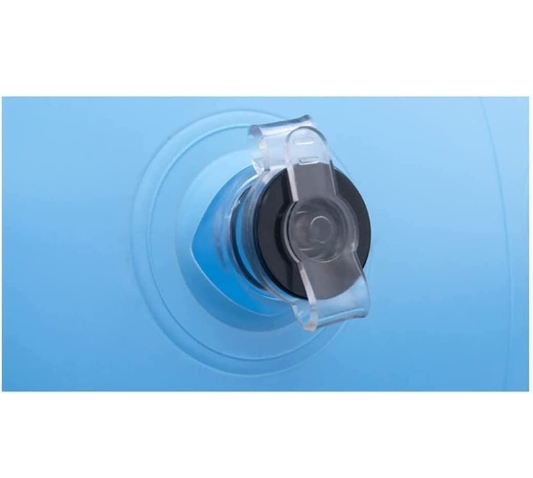 Planschbecken Aufblasbare Pool Schwimmbecken Sommer Wasser Spaß Badewanne 4 Ring Blau Rechteckig Aufblasbares Planschbecken Garten(120x91x75cm)