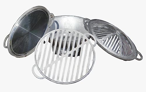 Churrasqueira Gengiskan Alumínio Fundido Completa 3 Grelhas