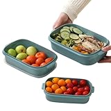 Frischhaltedosen – mikrowellengeeignet, luftdichte Box, Gefrierschrank-Organisations-Aufbewahrungsset, für Obst, Reste, Trockenwaren, Zuhause, Küche, Kühlschrank, Büro, Camping, Studenten