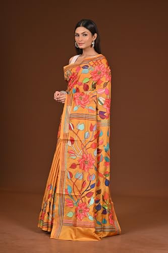 Ramshyam Collection mustard pure silk saree in pure silk – image 4