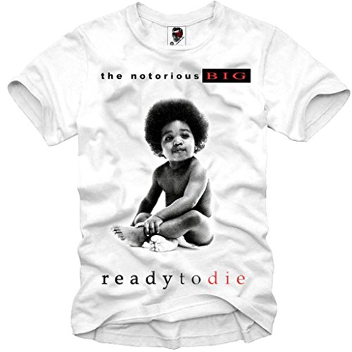 E1Syndicate - Camiseta (Notorious B.I.G 2 Pac Eazy E Tupac NWA Dr. Dre etc.) - blanco blanco small