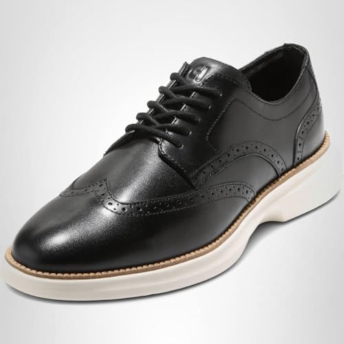 Cole Haan Cole Haan Men's Grand Shadowlite Wingtip Oxfords, Black/Natural/Ivory, 10-M US