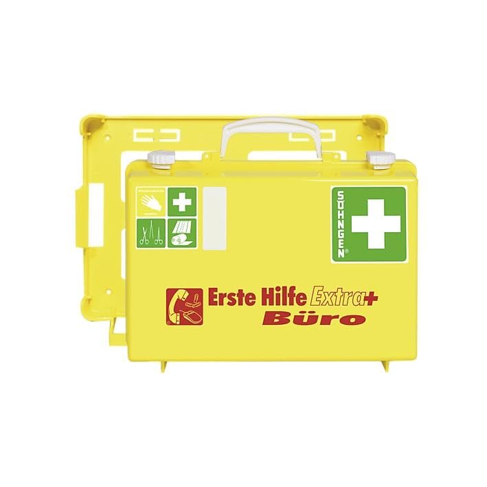 Valigetta di primo soccorso EXTRA+ SN-CD giallo con imbottitura secondo la norma Ö-Norm Z 1020-1