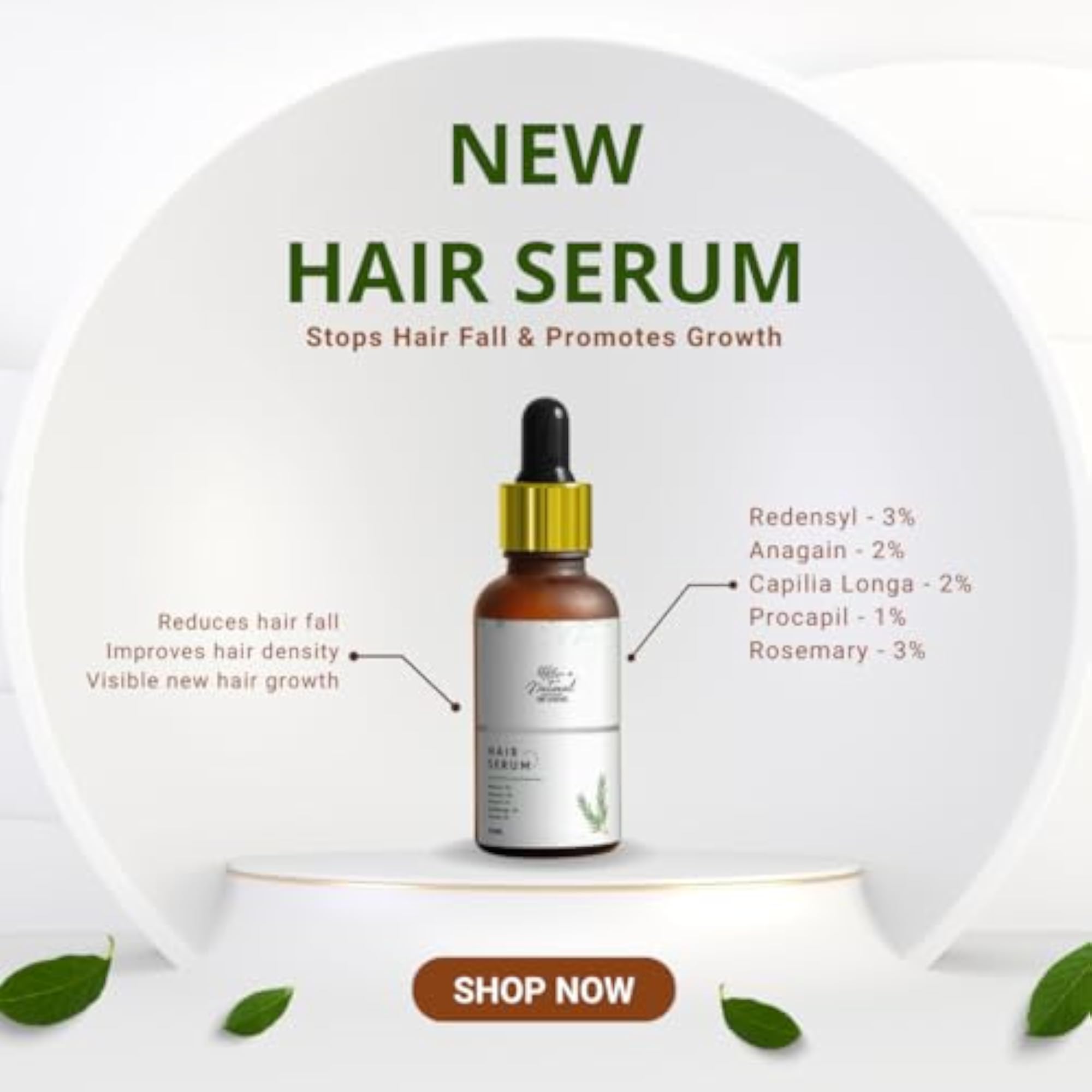 Hair Growth Serum with Redensyl & Rosemary