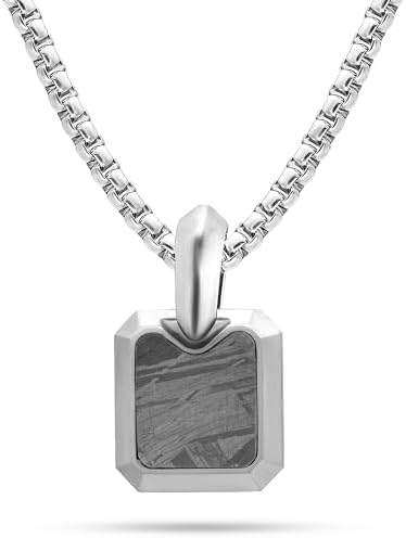 RTZN® Meteorite Necklace for Men – Premium Meteorite Mens Dog Tag...