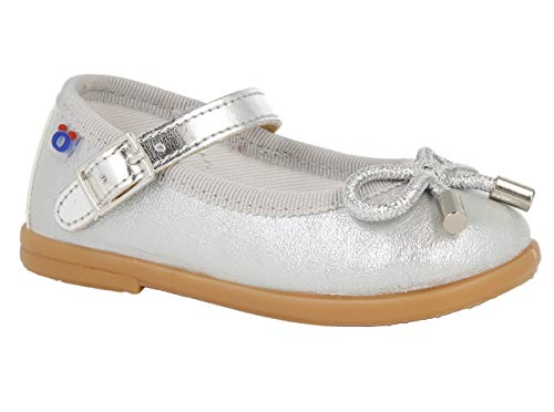 Conguitos Roma, Zapatos para bebé Niñas, Plata, 22 EU