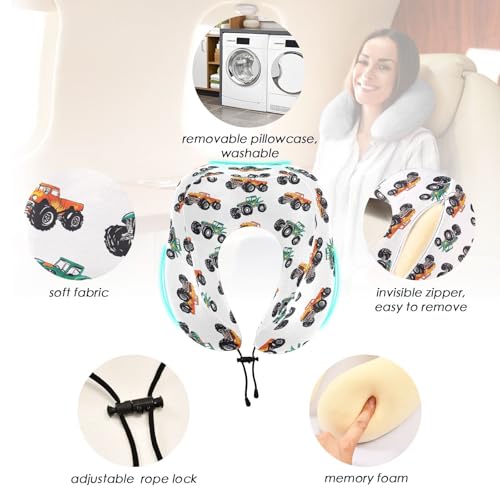 Almohada de viaje espuma viscoelástica ajustable blanca miniatura 2